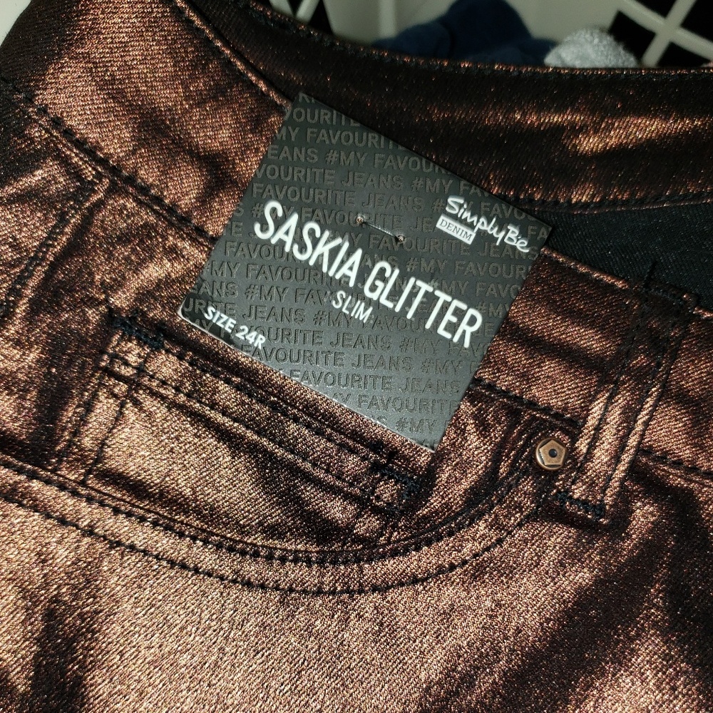 Metallics skinny pants